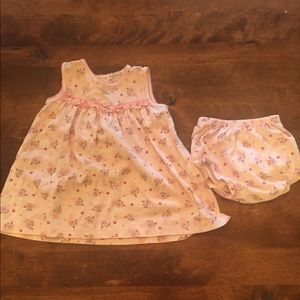Kissy Kissy pink flower dress with bloomers